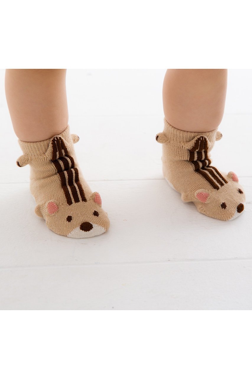 【ポプキンズ/POMPKINS / KIDS】の【Baby】【POP UP SOX】リス 人気、トレンドファッション・服の通販 founy(ファニー) 　ファッション　Fashion　キッズファッション　KIDS　おすすめ　Recommend　ギフト プレゼント　Gift Present　ソックス　Socks　フェイス　Face　再入荷　Restock/Back In Stock/Re Arrival　定番　Standard　日本製　Made In Japan　other-3|ID: prp329100000032927 ipo3291000000031446680