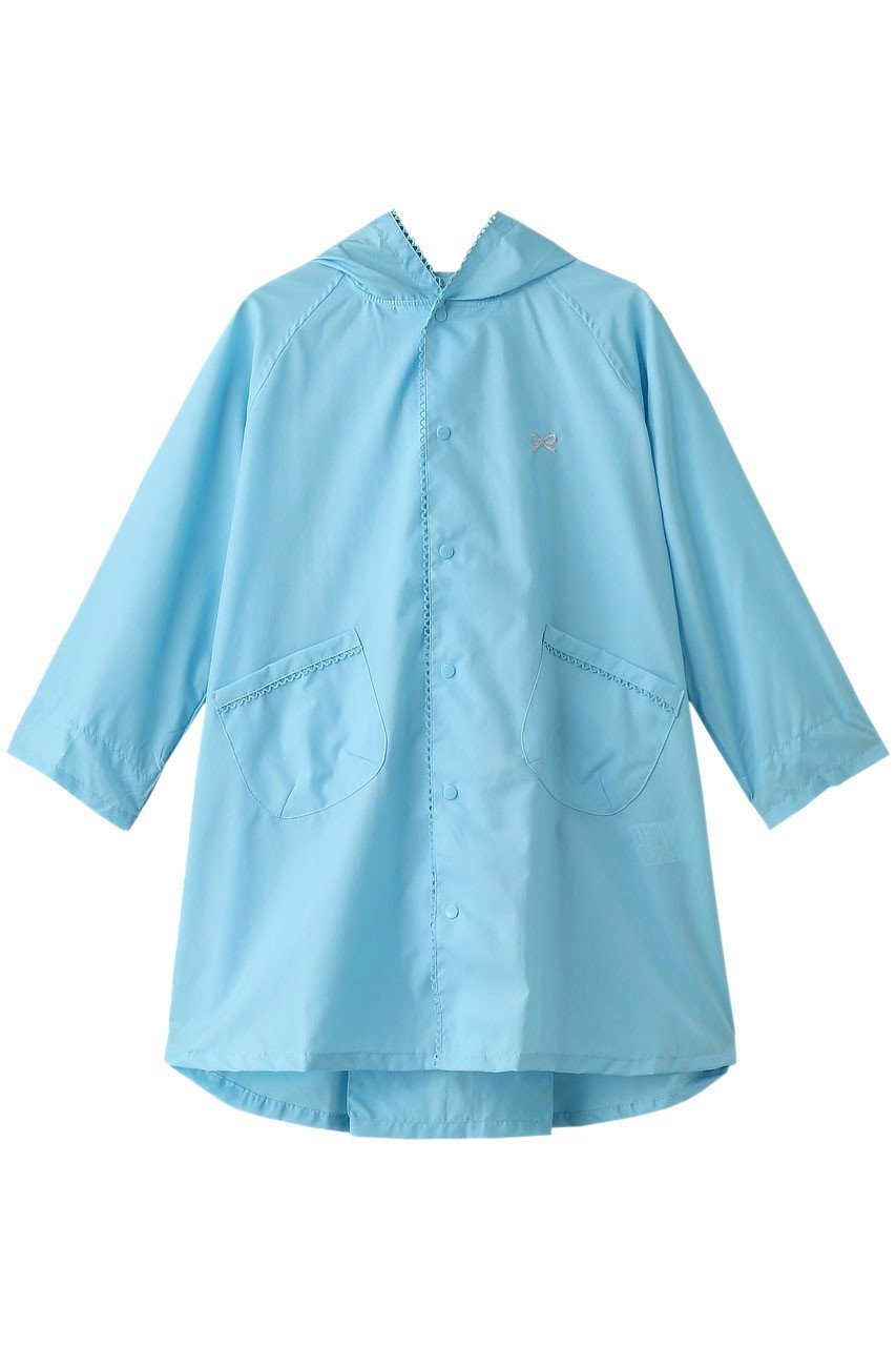 【ポプキンズ/POMPKINS / KIDS】の【KIDS】リボン刺繍レインコート 人気、トレンドファッション・服の通販 founy(ファニー) 　ファッション　Fashion　キッズファッション　Fashion for Kids　アウター　Coat Outerwear /Kids　おすすめ　Recommended / Our Picks　シンプル　Simple, Minimal　リボン　Ribbon, Bow　ワンポイント　One Point, Statement Accent　傘　Umbrella, Parasol　再入荷　Restock / Back in Stock　定番　Standard, Basic Item　巾着　Drawstring Bag, Kinchaku　 other-1|ID: prp329100000032950 ipo3291000000032875473