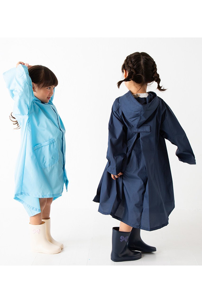 【ポプキンズ/POMPKINS / KIDS】の【KIDS】リボン刺繍レインコート 人気、トレンドファッション・服の通販 founy(ファニー) 　ファッション　Fashion　キッズファッション　Fashion for Kids　アウター　Coat Outerwear /Kids　おすすめ　Recommended / Our Picks　シンプル　Simple, Minimal　リボン　Ribbon, Bow　ワンポイント　One Point, Statement Accent　傘　Umbrella, Parasol　再入荷　Restock / Back in Stock　定番　Standard, Basic Item　巾着　Drawstring Bag, Kinchaku　other-5|ID: prp329100000032950 ipo3291000000032875513