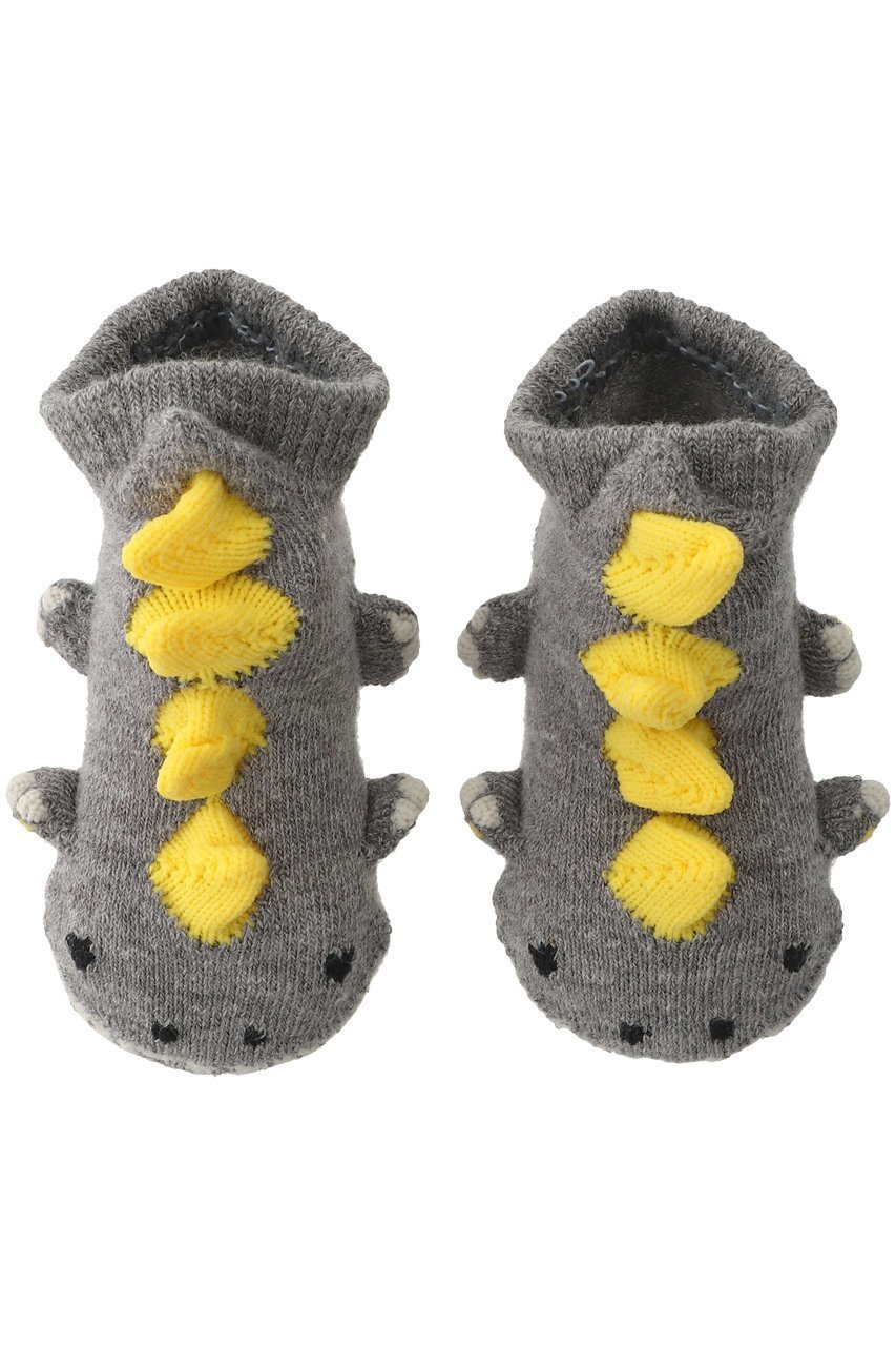 【ポプキンズ/POMPKINS / KIDS】の【Baby】【POP UP SOX】恐竜 インテリア・キッズ・メンズ・レディースファッション・服の通販 founy(ファニー) 　ファッション　Fashion　キッズファッション　KIDS　おすすめ　Recommend　ギフト プレゼント　Gift Present　ソックス　Socks　ボーイズ　Boys　モチーフ　Motif　定番　Standard　日本製　Made In Japan　グレー|ID: prp329100000032973 ipo3291000000021985699