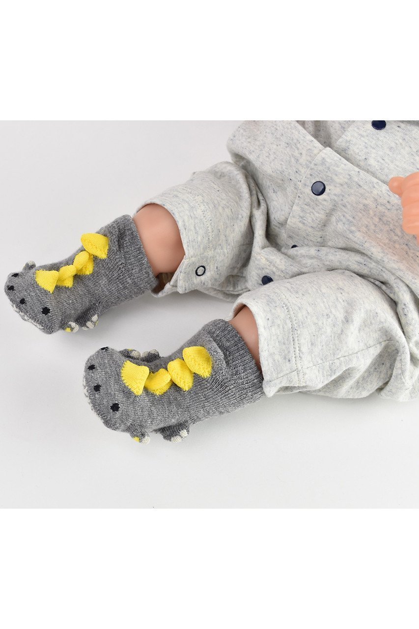 【ポプキンズ/POMPKINS / KIDS】の【BABY】【POP UP SOX】恐竜 人気、トレンドファッション・服の通販 founy(ファニー) 　ファッション　Fashion　キッズファッション　Fashion for Kids　おすすめ　Recommended / Our Picks　ギフト プレゼント　Gift / Present　ソックス　Socks, Hosiery　ベビー　Baby, Babywear　ボーイズ　Boyish, Boy Style　モチーフ　Motif, Design Theme　定番　Standard, Basic Item　日本製　Made In Japan　other-4|ID: prp329100000032973 ipo3291000000036191541