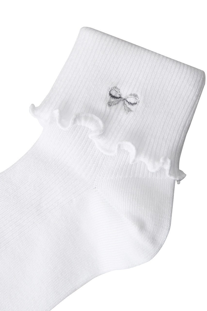 【ポプキンズ/POMPKINS / KIDS】の【KIDS】リボン刺繍ソックス ネイビー LL(23-25㎝) 人気、トレンドファッション・服の通販 founy(ファニー) 　ファッション　Fashion　キッズファッション　Fashion for Kids　シューズ　Shoes, Footwear　シンプル　Simple, Minimal　ソックス　Socks, Hosiery　ベーシック　Basic, Essential　リボン　Ribbon, Bow　other-2|ID: prp329100000033015 ipo3291000000036247082