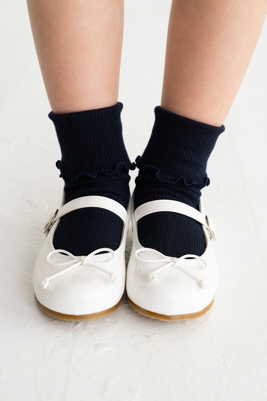 【ポプキンズ/POMPKINS / KIDS】の【KIDS】リボン刺繍ソックス ネイビー LL(23-25㎝) 人気、トレンドファッション・服の通販 founy(ファニー) 　ファッション　Fashion　キッズファッション　Fashion for Kids　シューズ　Shoes, Footwear　シンプル　Simple, Minimal　ソックス　Socks, Hosiery　ベーシック　Basic, Essential　リボン　Ribbon, Bow　other-4|ID: prp329100000033015 ipo3291000000036247086