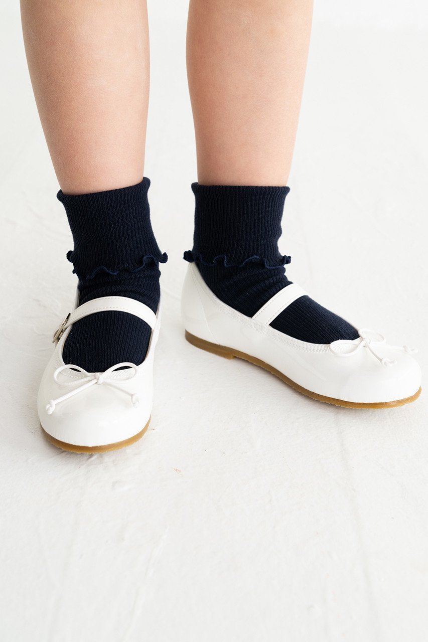 【ポプキンズ/POMPKINS / KIDS】の【KIDS】リボン刺繍ソックス ネイビー LL(23-25㎝) 人気、トレンドファッション・服の通販 founy(ファニー) 　ファッション　Fashion　キッズファッション　Fashion for Kids　シューズ　Shoes, Footwear　シンプル　Simple, Minimal　ソックス　Socks, Hosiery　ベーシック　Basic, Essential　リボン　Ribbon, Bow　other-5|ID: prp329100000033015 ipo3291000000036247087