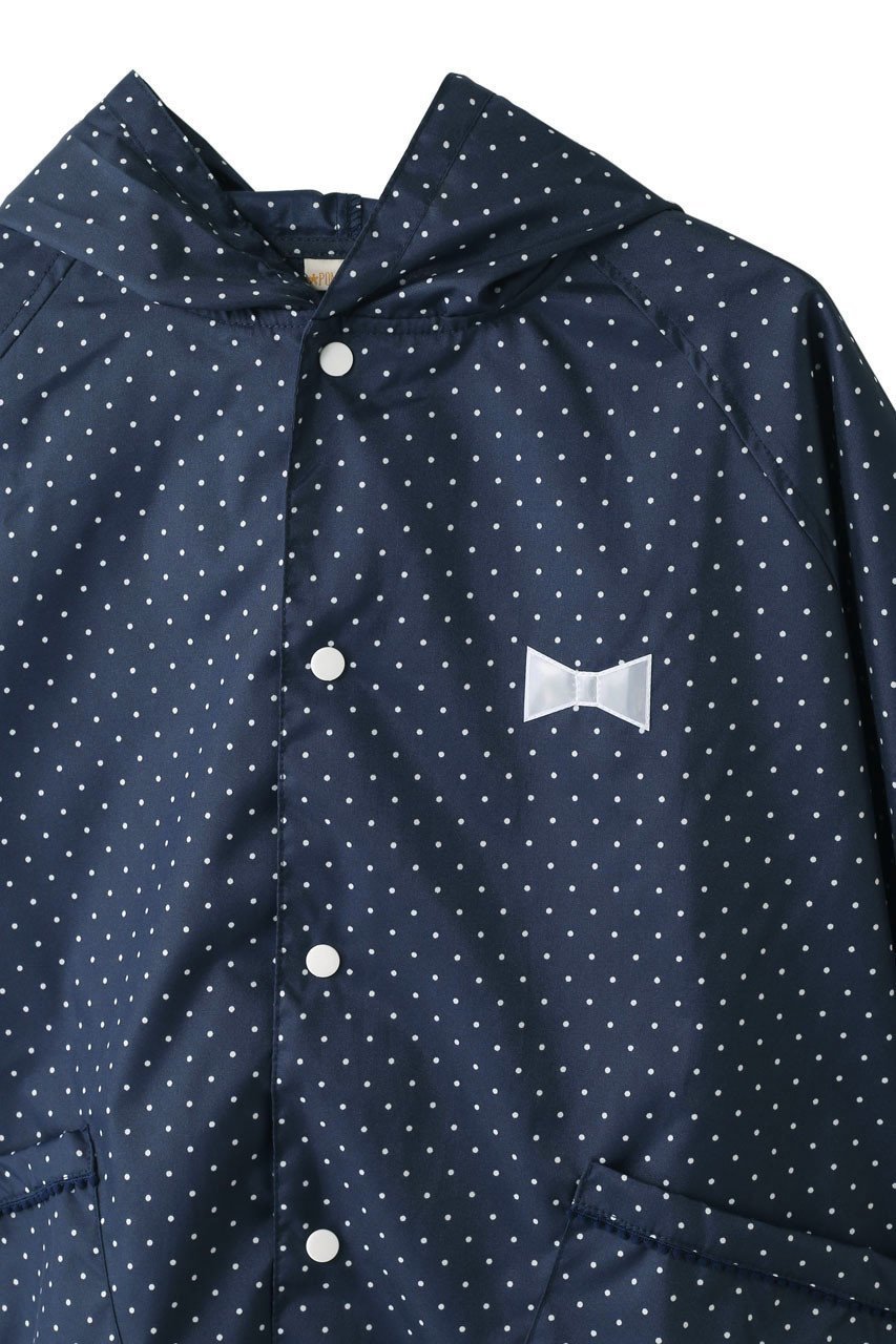 【ポプキンズ/POMPKINS / KIDS】の【KIDS】ドット柄レインコート ネイビー 150 人気、トレンドファッション・服の通販 founy(ファニー) ファッション Fashion キッズファッション Fashion for Kids アウター Coat Outerwear /Kids おすすめ Recommended / Our Picks ドット Polka Dot, Dot Pattern ポケット Pocket, Pocket Detail リボン Ribbon, Bow 定番 Standard, Basic Item 巾着 Drawstring Bag, Kinchaku other-2|ID: prp329100000033034 ipo3291000000036237108