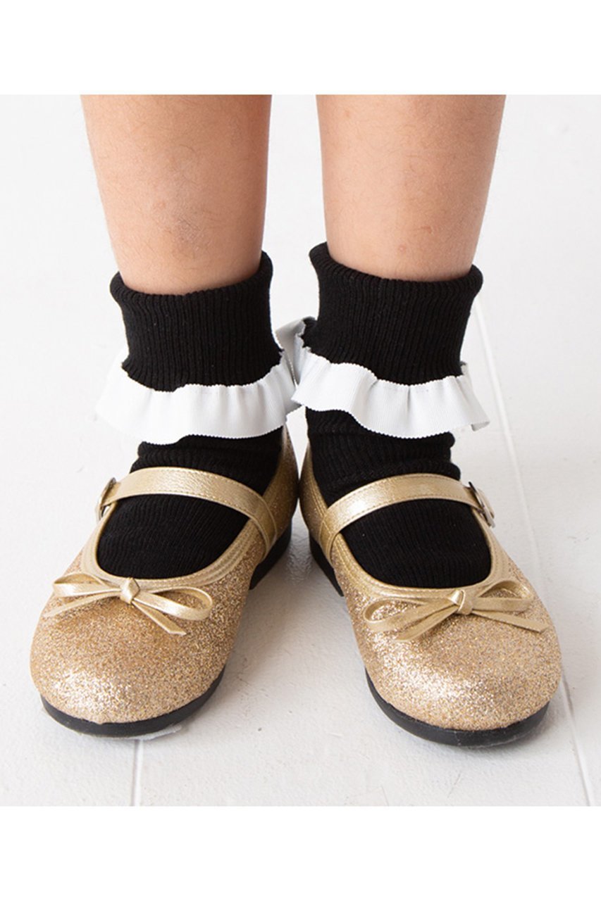 【ポプキンズ/POMPKINS / KIDS】の【KIDS】グリッターバレエシューズ 人気、トレンドファッション・服の通販 founy(ファニー) 　ファッション　Fashion　キッズファッション　Fashion for Kids　シューズ　Shoes, Footwear　バレエ　Ballet, Ballet Style　リボン　Ribbon, Bow　定番　Standard, Basic Item　結婚式　Wedding　other-6|ID: prp329100000033751 ipo3291000000036190964