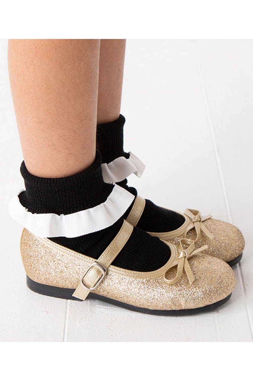 【ポプキンズ/POMPKINS / KIDS】の【KIDS】グリッターバレエシューズ 人気、トレンドファッション・服の通販 founy(ファニー) 　ファッション　Fashion　キッズファッション　Fashion for Kids　シューズ　Shoes, Footwear　バレエ　Ballet, Ballet Style　リボン　Ribbon, Bow　定番　Standard, Basic Item　結婚式　Wedding　other-7|ID: prp329100000033751 ipo3291000000036190965