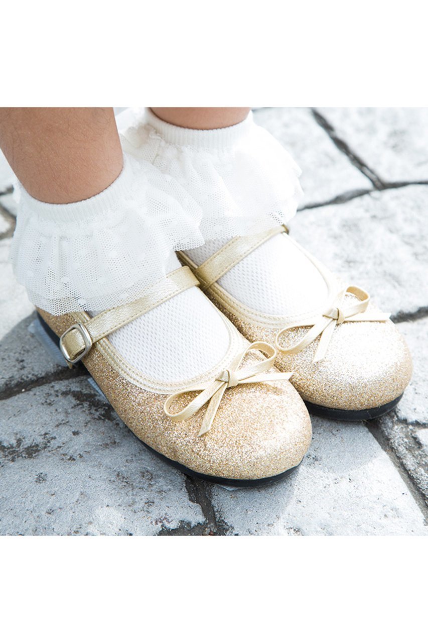 【ポプキンズ/POMPKINS / KIDS】の【KIDS】グリッターバレエシューズ 人気、トレンドファッション・服の通販 founy(ファニー) 　ファッション　Fashion　キッズファッション　Fashion for Kids　シューズ　Shoes, Footwear　バレエ　Ballet, Ballet Style　リボン　Ribbon, Bow　定番　Standard, Basic Item　結婚式　Wedding　other-8|ID: prp329100000033751 ipo3291000000036190966