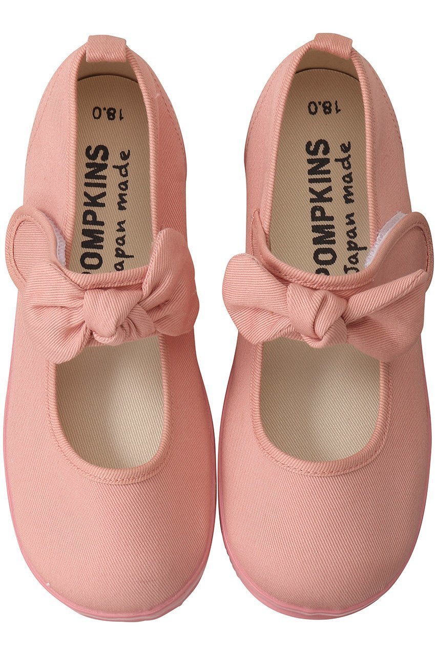 【ポプキンズ/POMPKINS / KIDS】の【KIDS】リボンベルトスニーカー ピンク 18 インテリア・キッズ・メンズ・レディースファッション・服の通販 founy(ファニー) 　ファッション　Fashion　キッズファッション　Fashion for Kids　スニーカー　Sneakers, Trainers　フェミニン　Feminine, Girly　フォルム　Silhouette, Form　フォーマル　Formal, Dressy　フラット　Flat, Flat Shoes　リボン　Ribbon, Bow　エレガント 上品　Elegant　定番　Standard, Basic Item　ピンク|ID: prp329100000033835 ipo3291000000036191004