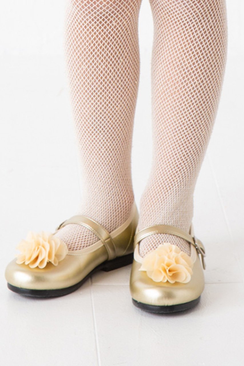【ポプキンズ/POMPKINS / KIDS】の【KIDS】シフォン花つきシューズ 人気、トレンドファッション・服の通販 founy(ファニー) 　ファッション　Fashion　キッズファッション　Fashion for Kids　エアリー　Airy Texture　ガーリー　Girly, Feminine Style　ギフト プレゼント　Gift / Present　シフォン　Chiffon, Lightweight Fabric　シューズ　Shoes, Footwear　フォルム　Silhouette, Form　フラワー　Flower, Floral　モチーフ　Motif, Design Theme　ラップ　Wrap, Wrap Design　エレガント 上品　Elegant　再入荷　Restock / Back in Stock　定番　Standard, Basic Item　other-7|ID: prp329100000033892 ipo3291000000033896209
