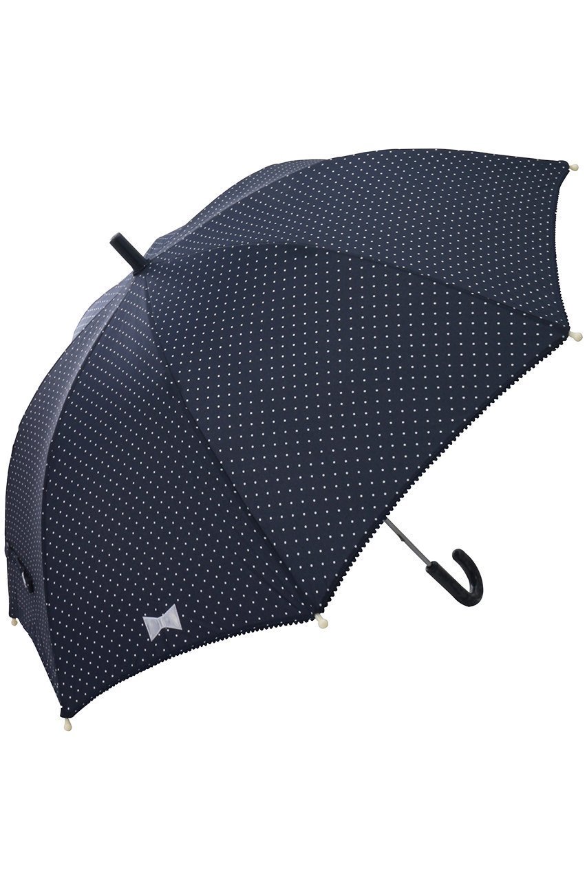 【ポプキンズ/POMPKINS / KIDS】の【KIDS】ドット傘 ネイビー 55 インテリア・キッズ・メンズ・レディースファッション・服の通販 founy(ファニー) 　ファッション　Fashion　キッズファッション　Fashion for Kids　グラス　Glass, Eyewear　ドット　Polka Dot, Dot Pattern　リボン　Ribbon, Bow　傘　Umbrella, Parasol　定番　Standard, Basic Item　ネイビー|ID: prp329100000033932 ipo3291000000036247044