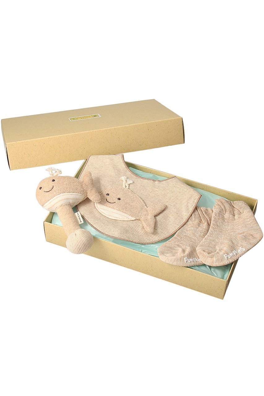 【ポプキンズ/POMPKINS / KIDS】の【BABY】くじらギフトセット インテリア・キッズ・メンズ・レディースファッション・服の通販 founy(ファニー) 　ファッション　Fashion　キッズファッション　Fashion for Kids　おすすめ　Recommended / Our Picks　ギフト プレゼント　Gift / Present　ソックス　Socks, Hosiery　モチーフ　Motif, Design Theme　定番　Standard, Basic Item　ブラウン|ID: prp329100000033938 ipo3291000000036246615