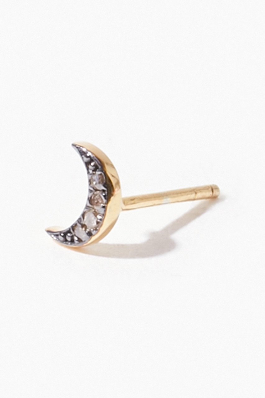 【アルティーダ ウード/ARTIDA OUD】の[glimmer] ニュームーン パヴェダイヤモンド スタッド シングルピアス 人気、トレンドファッション・服の通販 founy(ファニー) 　ファッション　Fashion　レディースファッション　Fashion for Women　ジュエリー　Jewelry　ファッションリング　Fashion Rings　イヤリング・フープ・ドロップタイプ　Hoop, Drop & Clip Earrings　イヤリング　Earrings　コンパクト　Compact, Small Size　片耳　One-Ear, Single Earring　ダイヤモンド　Diamond, Brilliant Cut　モチーフ　Motif, Design Theme　おすすめ　Recommended / Our Picks　other-3|ID: prp329100000035305 ipo3291000000031438413