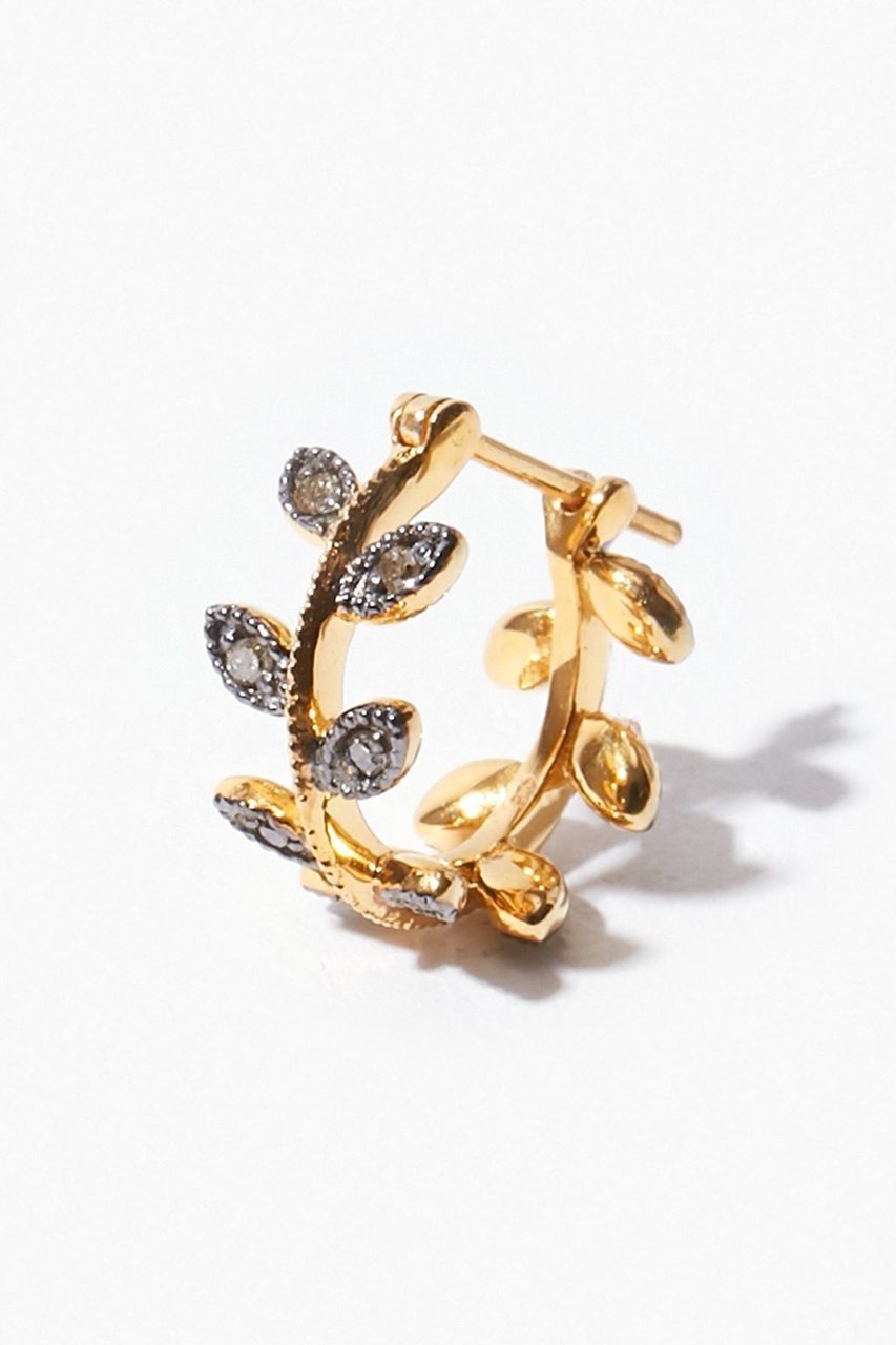 【アルティーダ ウード/ARTIDA OUD】のcitronnier リーフパヴェダイヤモンドミニフープシングルピアス(片耳用) 人気、トレンドファッション・服の通販 founy(ファニー) 　ファッション　Fashion　レディースファッション　Fashion for Women　ジュエリー　Jewelry　ファッションリング　Fashion Rings　イヤリング・フープ・ドロップタイプ　Hoop, Drop & Clip Earrings　イヤリング　Earrings　コーティング　Coating, Coated Finish　片耳　One-Ear, Single Earring　シルバー　Silver, Metallic Silver　ストーン　Stone, Gem-Like　ダイヤモンド　Diamond, Brilliant Cut　バランス　Balance, Style Balance　フープ　Hoop, Hoop Earrings　モチーフ　Motif, Design Theme　リーフ　Leaf, Botanical Leaf　おすすめ　Recommended / Our Picks　エレガント 上品　Elegant　other-3|ID: prp329100000035630 ipo3291000000035554581