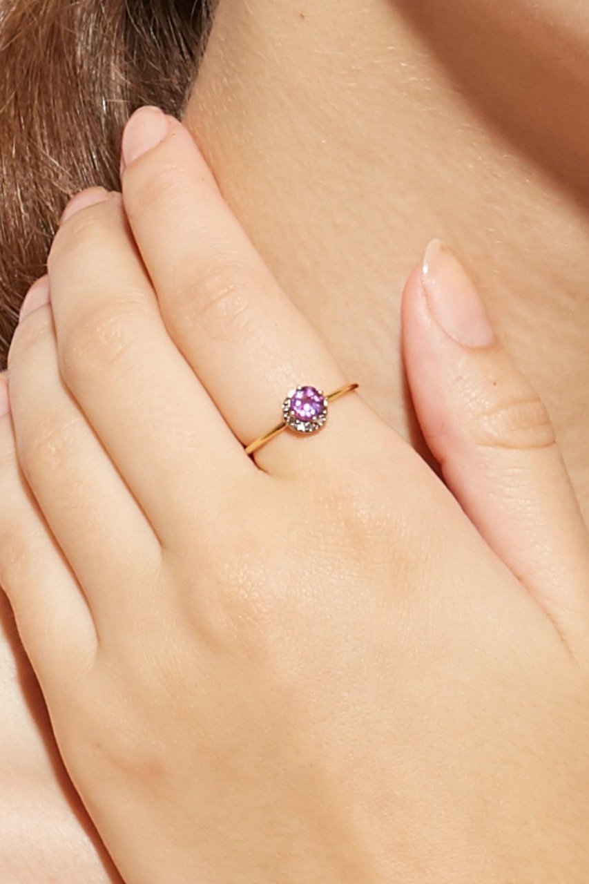 【アルティーダ ウード/ARTIDA OUD】のelafonisi ダークアメジストニュームーンパヴェダイヤモンドリング 人気、トレンドファッション・服の通販 founy(ファニー) 　ファッション　Fashion　レディースファッション　Fashion for Women　ジュエリー　Jewelry　おすすめ　Recommended / Our Picks　シェイプ　Shape, Slim Fit　ストーン　Stone, Gem-Like　パープル　Purple, Violet　モチーフ　Motif, Design Theme　ローズ　Rose, Rose Motif　other-2|ID: prp329100000035859 ipo3291000000036109097