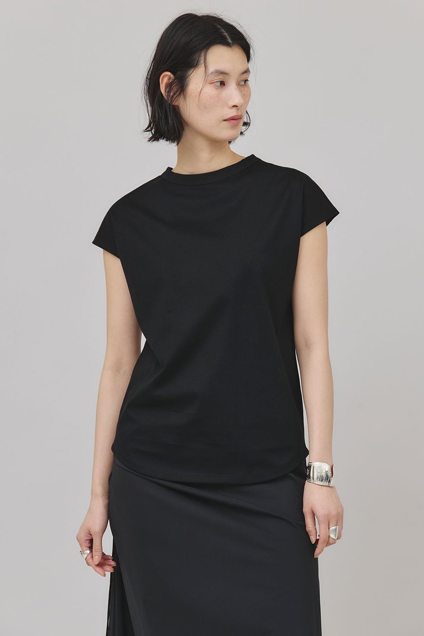 【カレンソロジー/Curensology】のノースリーブプルオーバー インテリア・キッズ・メンズ・レディースファッション・服の通販 founy(ファニー) 　ファッション　Fashion　レディースファッション　Fashion for Women　トップス・カットソー　Cut & Sew Tops　キャミソール&ノースリーブ　Camisoles & Sleeveless Tops　シャツ・ブラウス・オフィスカジュアル　Elegant Blouses & Button-Ups　ロングTシャツ・Tシャツ　Longline T-Shirts & Tees　カジュアルプルオーバー・ニットトップス　Pullovers & Knit Tops / Casual Pullovers　カットソー・ベーシックTシャツ　Cut-and-Sewn Tops / Stretch Tees & Basics　ショート　Short, Short Length　シンプル　Simple, Minimal　スリーブ　Sleeve, Long Sleeve / Short Sleeve　ドロップ　Drop Shoulder, Dropped Style　ノースリーブ　Sleeveless, No-Sleeve　再入荷　Restock / Back in Stock　定番　Standard, Basic Item　ブラック|ID: prp329100000037057 ipo3291000000032835633