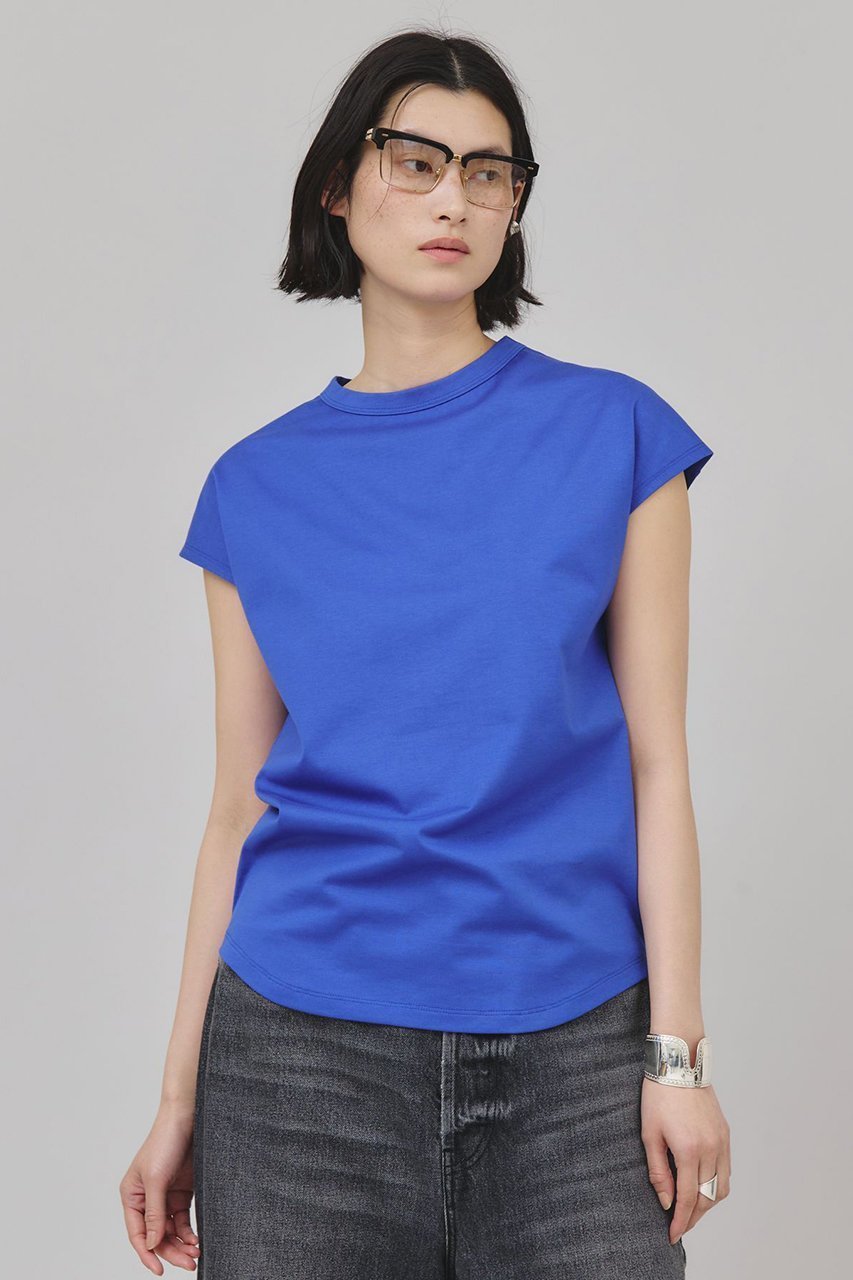 【カレンソロジー/Curensology】のノースリーブプルオーバー インテリア・キッズ・メンズ・レディースファッション・服の通販 founy(ファニー) 　ファッション　Fashion　レディースファッション　Fashion for Women　トップス・カットソー　Cut & Sew Tops　キャミソール&ノースリーブ　Camisoles & Sleeveless Tops　シャツ・ブラウス・オフィスカジュアル　Elegant Blouses & Button-Ups　ロングTシャツ・Tシャツ　Longline T-Shirts & Tees　カジュアルプルオーバー・ニットトップス　Pullovers & Knit Tops / Casual Pullovers　カットソー・ベーシックTシャツ　Cut-and-Sewn Tops / Stretch Tees & Basics　ショート　Short, Short Length　シンプル　Simple, Minimal　スリーブ　Sleeve, Long Sleeve / Short Sleeve　ドロップ　Drop Shoulder, Dropped Style　ノースリーブ　Sleeveless, No-Sleeve　再入荷　Restock / Back in Stock　定番　Standard, Basic Item　コバルトブルー|ID: prp329100000037057 ipo3291000000032835652