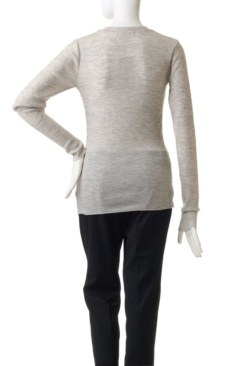 【カレンソロジー/Curensology】のウールテレコクルーネックプルオーバー 人気、トレンドファッション・服の通販 founy(ファニー) 　ファッション　Fashion　レディースファッション　Fashion for Women　トップス・カットソー　Cut & Sew Tops　ニット　Knit Tops & Sweaters　カジュアルプルオーバー・ニットトップス　Pullovers & Knit Tops / Casual Pullovers　インナー　Innerwear　コンパクト　Compact, Small Size　シンプル　Simple, Minimal　テレコ　Ribbed, Rib Stitch　other-4|ID: prp329100000037466 ipo3291000000032963261