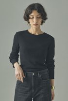 【カレンソロジー/Curensology】のウールテレコクルーネックプルオーバー 人気、トレンドファッション・服の通販 founy(ファニー) ファッション Fashion レディースファッション Fashion for Women トップス・カットソー Cut & Sew Tops ニット Knit Tops & Sweaters カジュアルプルオーバー・ニットトップス Pullovers & Knit Tops / Casual Pullovers インナー Innerwear コンパクト Compact, Small Size シンプル Simple, Minimal テレコ Ribbed, Rib Stitch thumbnail ブラック|ID: prp329100000037466 ipo3291000000036593588