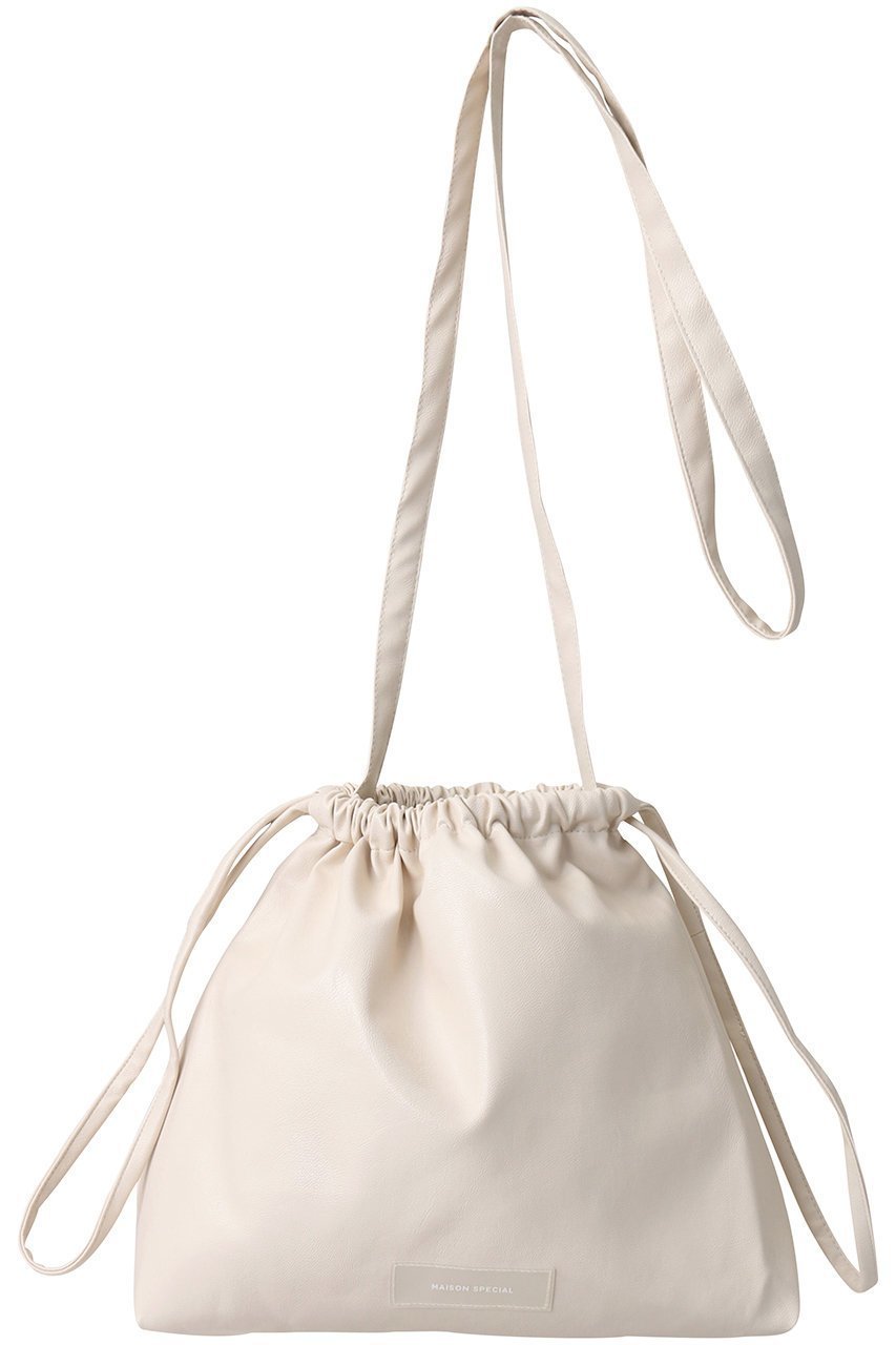【メゾンスペシャル/MAISON SPECIAL】のフェイクレザー2WAY巾着バッグ インテリア・キッズ・メンズ・レディースファッション・服の通販 founy(ファニー) ファッション Fashion レディースファッション Fashion for Women バッグ Bags ショルダー Shoulder, Shoulder Strap フェイクレザー Faux Leather, PU Leather ポシェット Pochette, Mini Bag リアル Real, Realistic ロング Long, Long-Length 巾着 Drawstring Bag, Kinchaku 旅行 Travel WHT(ホワイト)|ID: prp329100000043088 ipo3291000000035873019