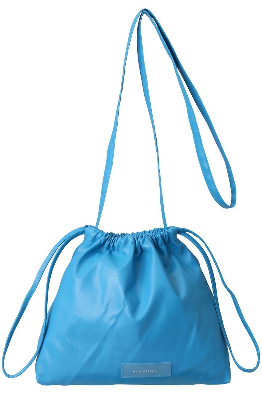 【メゾンスペシャル/MAISON SPECIAL】のフェイクレザー2WAY巾着バッグ インテリア・キッズ・メンズ・レディースファッション・服の通販 founy(ファニー) ファッション Fashion レディースファッション Fashion for Women バッグ Bags ショルダー Shoulder, Shoulder Strap フェイクレザー Faux Leather, PU Leather ポシェット Pochette, Mini Bag リアル Real, Realistic ロング Long, Long-Length 巾着 Drawstring Bag, Kinchaku 旅行 Travel T.BLU(ターコイズブルー)|ID: prp329100000043088 ipo3291000000035873021