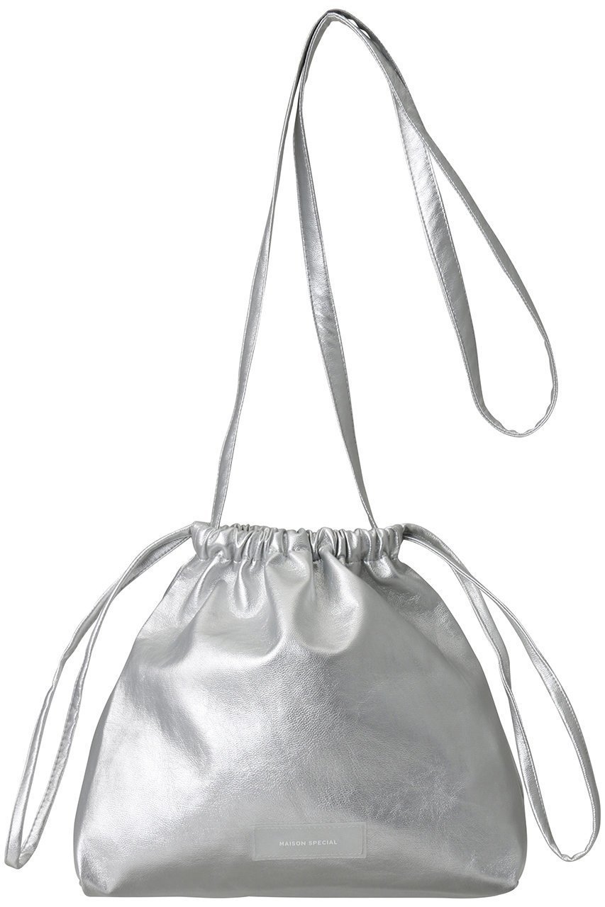【メゾンスペシャル/MAISON SPECIAL】のフェイクレザー2WAY巾着バッグ インテリア・キッズ・メンズ・レディースファッション・服の通販 founy(ファニー) ファッション Fashion レディースファッション Fashion for Women バッグ Bags ショルダー Shoulder, Shoulder Strap フェイクレザー Faux Leather, PU Leather ポシェット Pochette, Mini Bag リアル Real, Realistic ロング Long, Long-Length 巾着 Drawstring Bag, Kinchaku 旅行 Travel SLV(シルバー)|ID: prp329100000043088 ipo3291000000035873023