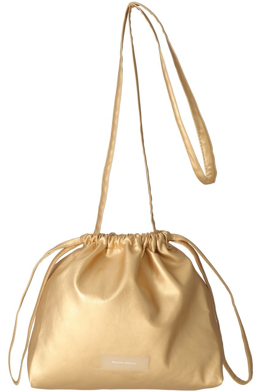 【メゾンスペシャル/MAISON SPECIAL】のフェイクレザー2WAY巾着バッグ インテリア・キッズ・メンズ・レディースファッション・服の通販 founy(ファニー) ファッション Fashion レディースファッション Fashion for Women バッグ Bags ショルダー Shoulder, Shoulder Strap フェイクレザー Faux Leather, PU Leather ポシェット Pochette, Mini Bag リアル Real, Realistic ロング Long, Long-Length 巾着 Drawstring Bag, Kinchaku 旅行 Travel GLD(ゴールド)|ID: prp329100000043088 ipo3291000000035873024