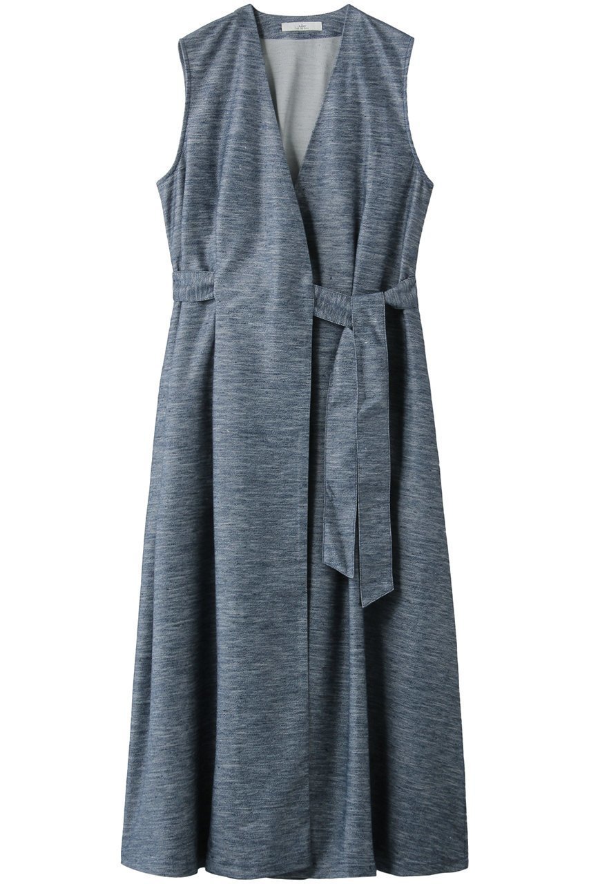【ジュリエ/Julier】のリネンカルゼコートワンピース インテリア・キッズ・メンズ・レディースファッション・服の通販 founy(ファニー) 　ファッション　Fashion　レディースファッション　Fashion for Women　アウター　Coat / Outerwear Collection　コート・ロングコート・ピーコート　Long Coats, Peacoats & More　ワンピース　Dresses　チュニック　Tunic Tops & Dresses　チュニック　Tunic, Long Top　トレンド　Trend, Trending Now　ラップ　Wrap, Wrap Design　リネン　Linen, Linen Fabric　ロング　Long, Long-Length　定番　Standard, Basic Item　ネイビー|ID: prp329100000044464 ipo3291000000032904151