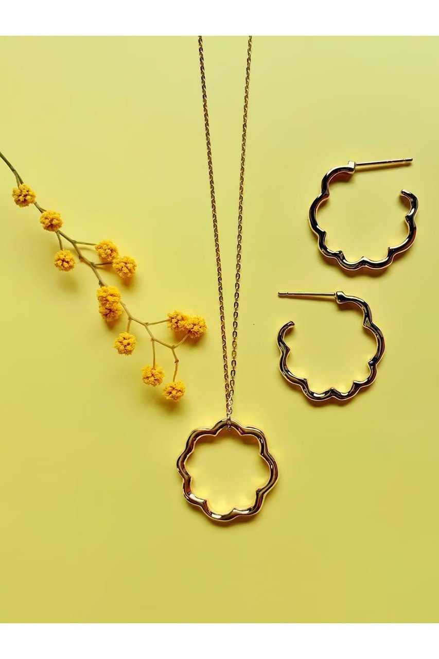 【カオル/KAORU】のMIMOSA K10 ピンクゴールドフープピアスS 人気、トレンドファッション・服の通販 founy(ファニー) 　ファッション　Fashion　レディースファッション　Fashion for Women　ジュエリー　Jewelry　ファッションリング　Fashion Rings　イヤリング・フープ・ドロップタイプ　Hoop, Drop & Clip Earrings　イヤリング　Earrings　クール　Cool, Chic　フェミニン　Feminine, Girly　フラワー　Flower, Floral　フープ　Hoop, Hoop Earrings　モチーフ　Motif, Design Theme　other-6|ID: prp329100000049525 ipo3291000000035704908