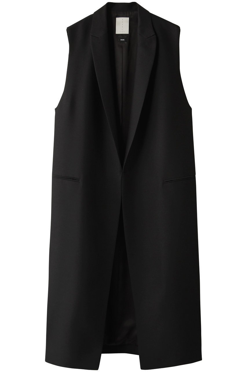 【ハーヴェル スタジオ/HAVEL studio】のウールシルクテーラードロングジレ インテリア・キッズ・メンズ・レディースファッション・服の通販 founy(ファニー) ファッション Fashion レディースファッション Fashion for Women アウター Coat / Outerwear Collection レディースジャケット・軽アウター Jackets ショール Shawl, Wrap シルク Silk, 100% Silk ジャケット Jacket, Outerwear ツイル Twist, Twisted Detail ベスト Vest, Waistcoat ブラック|ID: prp329100000050858 ipo3291000000032917128