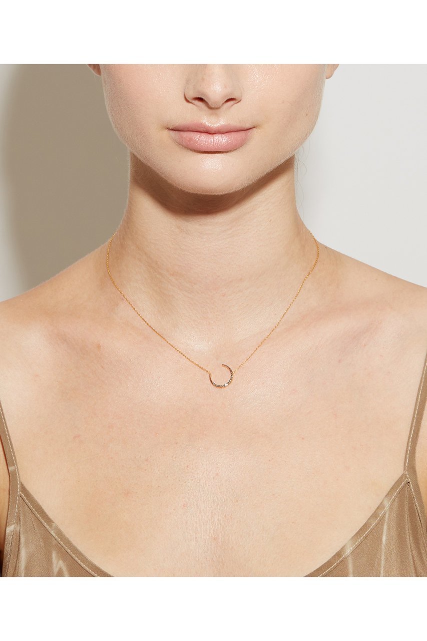 【アルティーダ ウード/ARTIDA OUD】の[glimmer] ニュームーン パヴェダイヤモンド ネックレス 人気、トレンドファッション・服の通販 founy(ファニー) 　ファッション　Fashion　レディースファッション　Fashion for Women　ジュエリー　Jewelry　ネックレス　Necklaces & Pendants　アシンメトリー　Asymmetrical Style　コーティング　Coating, Coated Finish　シルバー　Silver, Metallic Silver　ダイヤモンド　Diamond, Brilliant Cut　チェーン　Chain, Chain Strap　ネックレス　Necklace, Pendant Necklace　モチーフ　Motif, Design Theme　エレガント 上品　Elegant　other-2|ID: prp329100000828909 ipo3291000000035786317