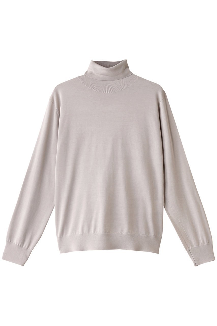 【エブール/ebure】のライトシルクコットン ハイネックニットプルオーバー 人気、トレンドファッション・服の通販 founy(ファニー) ファッション Fashion レディースファッション Fashion for Women トップス・カットソー Cut & Sew Tops ニット Knit Tops & Sweaters カジュアルプルオーバー・ニットトップス Pullovers & Knit Tops / Casual Pullovers シルク Silk, 100% Silk タートル Turtleneck, Turtle Collar パターン Pattern, Design Print エレガント 上品 Elegant 定番 Standard, Basic Item other-1|ID: prp329100000908897 ipo3291000000032963687