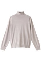 【エブール/ebure】のライトシルクコットン ハイネックニットプルオーバー 人気、トレンドファッション・服の通販 founy(ファニー) ファッション Fashion レディースファッション Fashion for Women トップス・カットソー Cut & Sew Tops ニット Knit Tops & Sweaters カジュアルプルオーバー・ニットトップス Pullovers & Knit Tops / Casual Pullovers シルク Silk, 100% Silk タートル Turtleneck, Turtle Collar パターン Pattern, Design Print エレガント 上品 Elegant 定番 Standard, Basic Item thumbnail ライトベージュ|ID: prp329100000908897 ipo3291000000032963691
