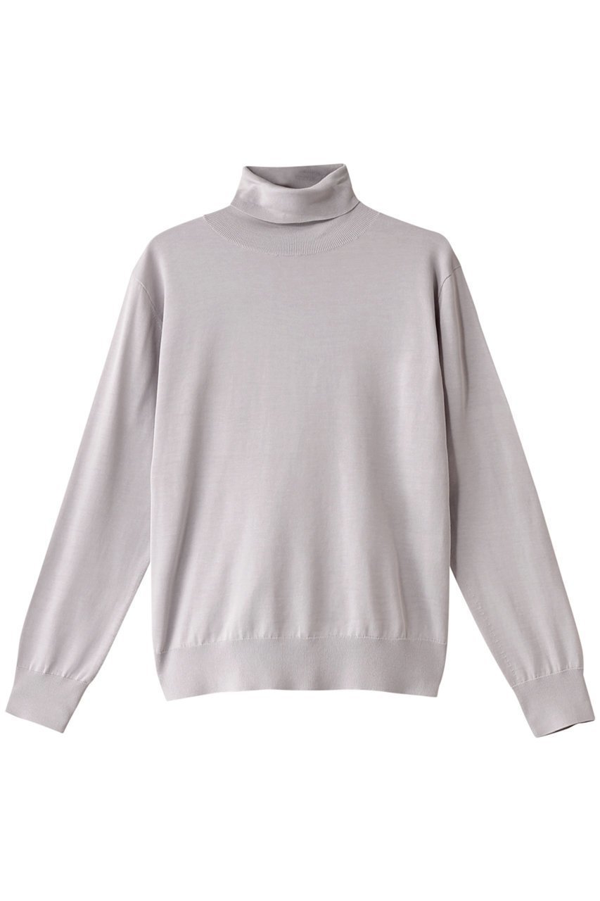 【エブール/ebure】のライトシルクコットン ハイネックニットプルオーバー インテリア・キッズ・メンズ・レディースファッション・服の通販 founy(ファニー) ファッション Fashion レディースファッション Fashion for Women トップス・カットソー Cut & Sew Tops ニット Knit Tops & Sweaters カジュアルプルオーバー・ニットトップス Pullovers & Knit Tops / Casual Pullovers シルク Silk, 100% Silk タートル Turtleneck, Turtle Collar パターン Pattern, Design Print エレガント 上品 Elegant 定番 Standard, Basic Item グレージュ|ID: prp329100000908897 ipo3291000000032963705