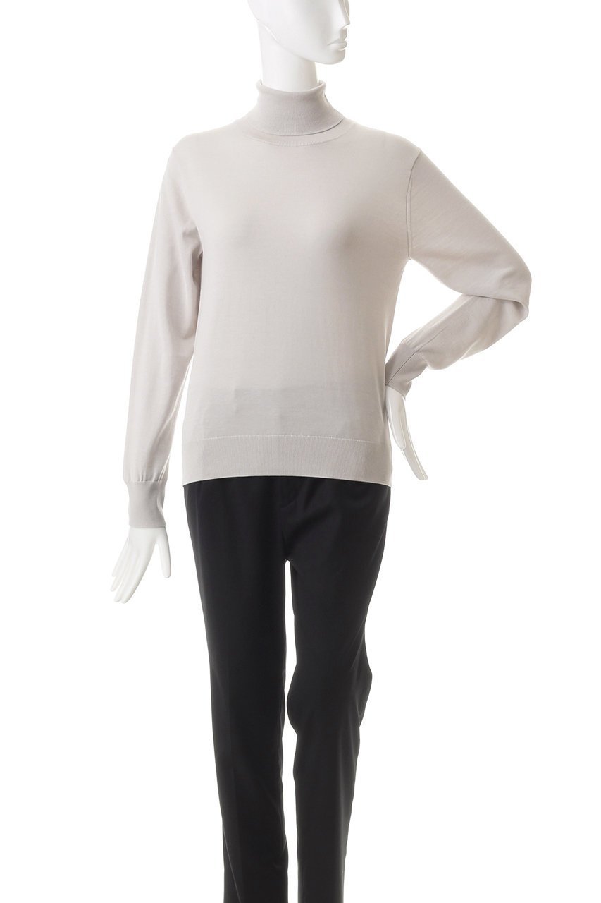 【エブール/ebure】のライトシルクコットン ハイネックニットプルオーバー 人気、トレンドファッション・服の通販 founy(ファニー) ファッション Fashion レディースファッション Fashion for Women トップス・カットソー Cut & Sew Tops ニット Knit Tops & Sweaters カジュアルプルオーバー・ニットトップス Pullovers & Knit Tops / Casual Pullovers シルク Silk, 100% Silk タートル Turtleneck, Turtle Collar パターン Pattern, Design Print エレガント 上品 Elegant 定番 Standard, Basic Item other-2|ID: prp329100000908897 ipo3291000000032963708