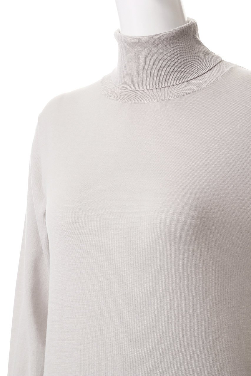 【エブール/ebure】のライトシルクコットン ハイネックニットプルオーバー 人気、トレンドファッション・服の通販 founy(ファニー) ファッション Fashion レディースファッション Fashion for Women トップス・カットソー Cut & Sew Tops ニット Knit Tops & Sweaters カジュアルプルオーバー・ニットトップス Pullovers & Knit Tops / Casual Pullovers シルク Silk, 100% Silk タートル Turtleneck, Turtle Collar パターン Pattern, Design Print エレガント 上品 Elegant 定番 Standard, Basic Item other-5|ID: prp329100000908897 ipo3291000000032963718