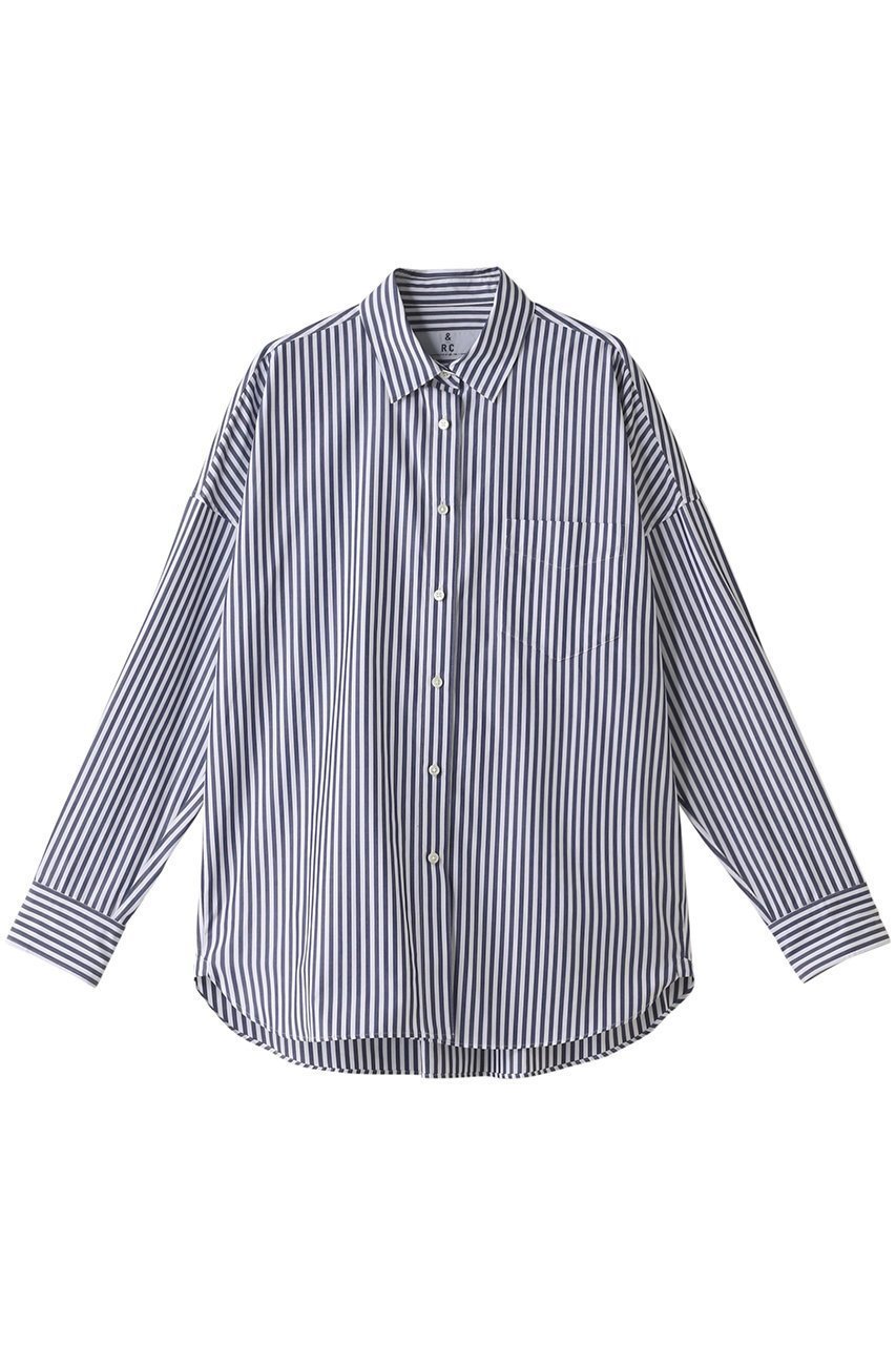 【カレンソロジー/Curensology】の&RCビッグシャツ インテリア・キッズ・メンズ・レディースファッション・服の通販 founy(ファニー) ファッション Fashion レディースファッション Fashion for Women トップス・カットソー Cut & Sew Tops シャツ・ブラウス・オフィスカジュアル Elegant Blouses & Button-Ups シンプル Simple, Minimal スリーブ Sleeve, Long Sleeve / Short Sleeve ビッグ Big, Oversized ロング Long, Long-Length 定番 Standard, Basic Item 日本製 Made In Japan ネイビー|ID: prp329100000968613 ipo3291000000032945967