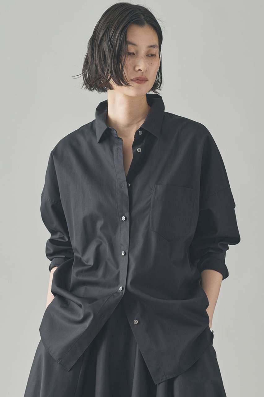 【カレンソロジー/Curensology】の&RCビッグシャツ インテリア・キッズ・メンズ・レディースファッション・服の通販 founy(ファニー) ファッション Fashion レディースファッション Fashion for Women トップス・カットソー Cut & Sew Tops シャツ・ブラウス・オフィスカジュアル Elegant Blouses & Button-Ups シンプル Simple, Minimal スリーブ Sleeve, Long Sleeve / Short Sleeve ビッグ Big, Oversized ロング Long, Long-Length 定番 Standard, Basic Item 日本製 Made In Japan ブラック|ID: prp329100000968613 ipo3291000000032945981