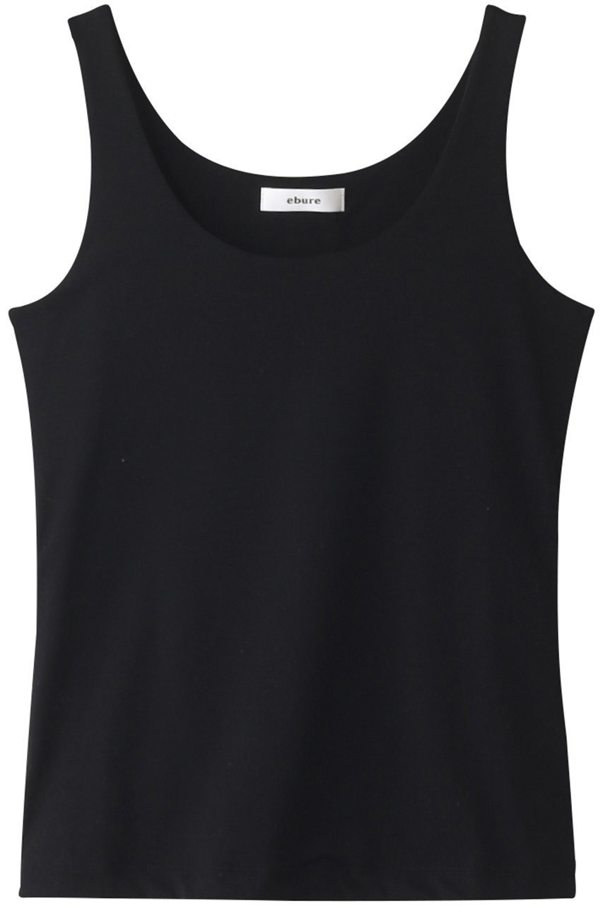 【エブール/ebure】のハイツイストスムース ノースリーブカットソー インテリア・キッズ・メンズ・レディースファッション・服の通販 founy(ファニー) 　ファッション　Fashion　レディースファッション　Fashion for Women　トップス・カットソー　Cut & Sew Tops　キャミソール&ノースリーブ　Camisoles & Sleeveless Tops　シャツ・ブラウス・オフィスカジュアル　Elegant Blouses & Button-Ups　ロングTシャツ・Tシャツ　Longline T-Shirts & Tees　カットソー・ベーシックTシャツ　Cut-and-Sewn Tops / Stretch Tees & Basics　イタリア　Italy　キャミソール　Camisole, Spaghetti Strap Top　シンプル　Simple, Minimal　ストレッチ　Stretch, Stretchy Fabric　タンク　Tank Top, Sleeveless Top　ノースリーブ　Sleeveless, No-Sleeve　フィット　Fit, Slim Fit　ベーシック　Basic, Essential　定番　Standard, Basic Item　ブラック|ID: prp329100000974817 ipo3291000000036664689