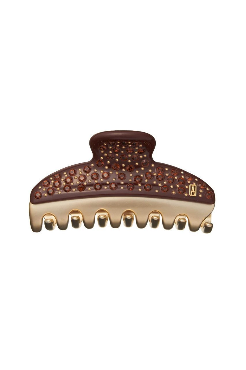 【アレクサンドル ドゥ パリ/ALEXANDRE DE PARIS】のVENDOME CLIP M (7.5cm)/クリップ インテリア・キッズ・メンズ・レディースファッション・服の通販 founy(ファニー) 　ファッション　Fashion　レディースファッション　Fashion for Women　シュシュ&ヘアアクセ/ヘアアレンジ　Scrunchies & Hair Accessories　アクセサリー　Fashion Accessories　シンプル　Simple, Minimal　バレッタ　Barrette, Hair Clip　パーティ　Party, Party Style　ビジュー　Bijou, Jewel-like Accent　ブラウン(H2)|ID: prp329100001050568 ipo3291000000032827466