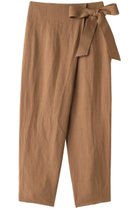 【プレインピープル/PLAIN PEOPLE】のリネンレーヨンタンブラーウエストリボンラップパンツ キャメル|ID: prp329100001053652 ipo3291000000032831482