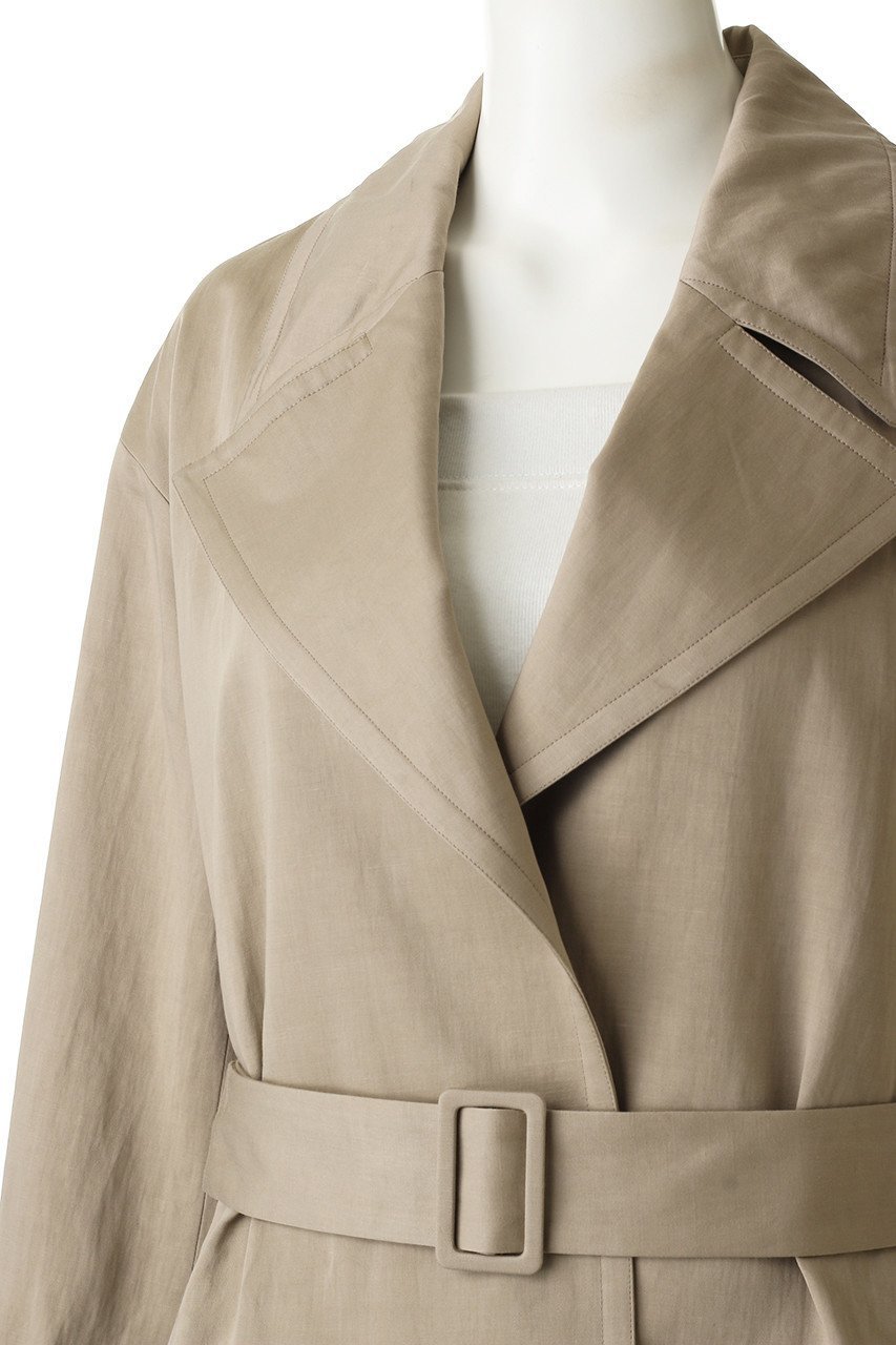 【マルティニーク/martinique】の【CURRENTAGE】コットンリネンサテンコート 人気、トレンドファッション・服の通販 founy(ファニー) 　ファッション　Fashion　レディースファッション　Fashion for Women　アウター　Coat / Outerwear Collection　コート・ロングコート・ピーコート　Long Coats, Peacoats & More　シンプル　Simple, Minimal　スリット　Slit, Slit Detail　トレンド　Trend, Trending Now　リネン　Linen, Linen Fabric　リボン　Ribbon, Bow　ロング　Long, Long-Length　定番　Standard, Basic Item　other-5|ID: prp329100001053733 ipo3291000000035824366