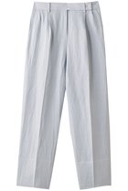 【プレインピープル/PLAIN PEOPLE】のコットンヘンプサテンタックテーパードパンツ ライトブルー|ID: prp329100001054131 ipo3291000000032831600