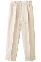 【プレインピープル/PLAIN PEOPLE】のコットンヘンプサテンタックテーパードパンツ オフホワイト|ID: prp329100001054131 ipo3291000000036865111