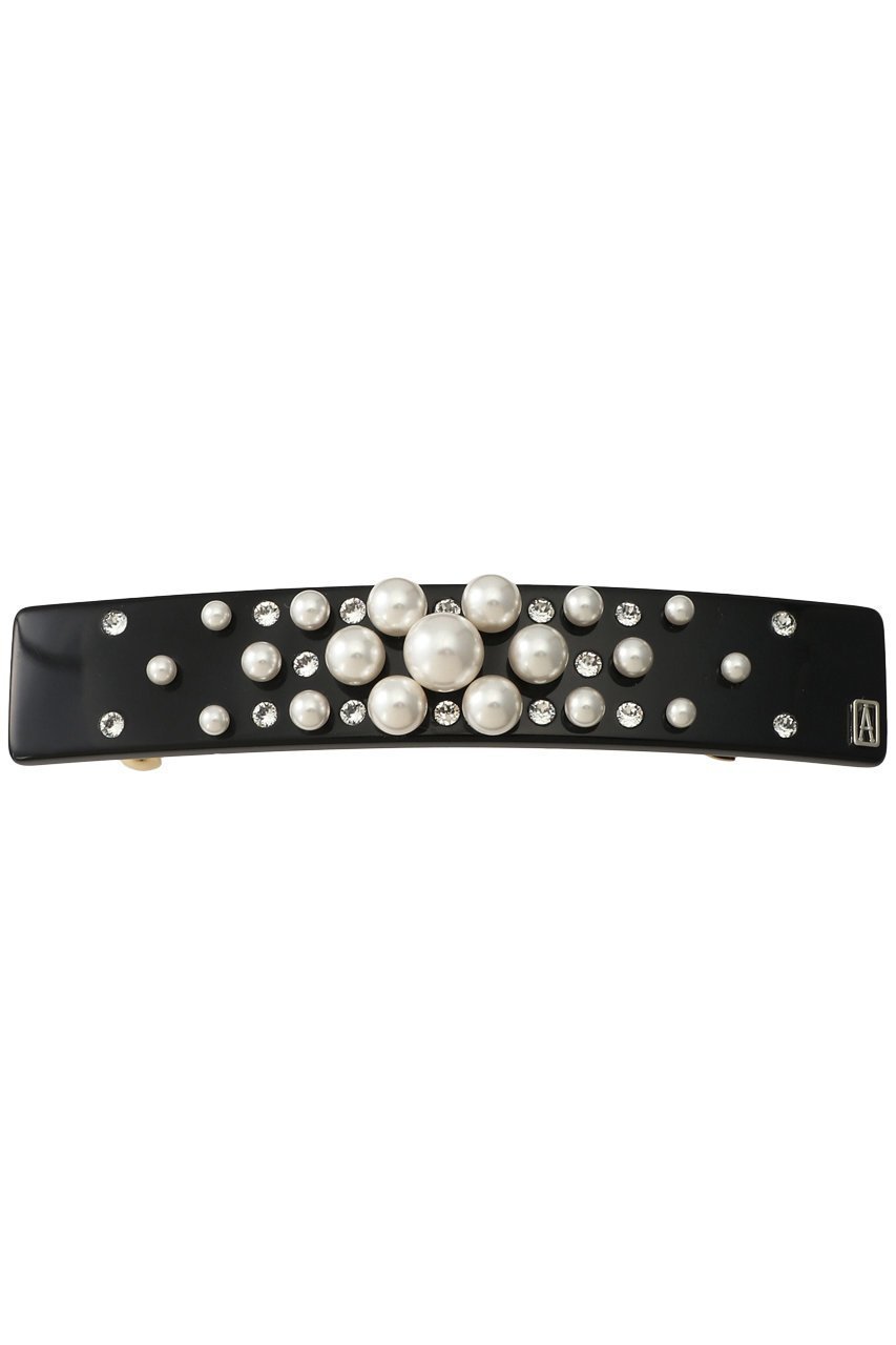 【アレクサンドル ドゥ パリ/ALEXANDRE DE PARIS】のBARRETTE (8cm)/バレッタ インテリア・キッズ・メンズ・レディースファッション・服の通販 founy(ファニー) 　ファッション　Fashion　レディースファッション　Fashion for Women　シュシュ&ヘアアクセ/ヘアアレンジ　Scrunchies & Hair Accessories　アクセサリー　Fashion Accessories　バレッタ　Barrette, Hair Clip　パール　Pearl, Pearl Accent　ベーシック　Basic, Essential　ロング　Long, Long-Length　エレガント 上品　Elegant　ブラック(N)|ID: prp329100001090827 ipo3291000000032840114
