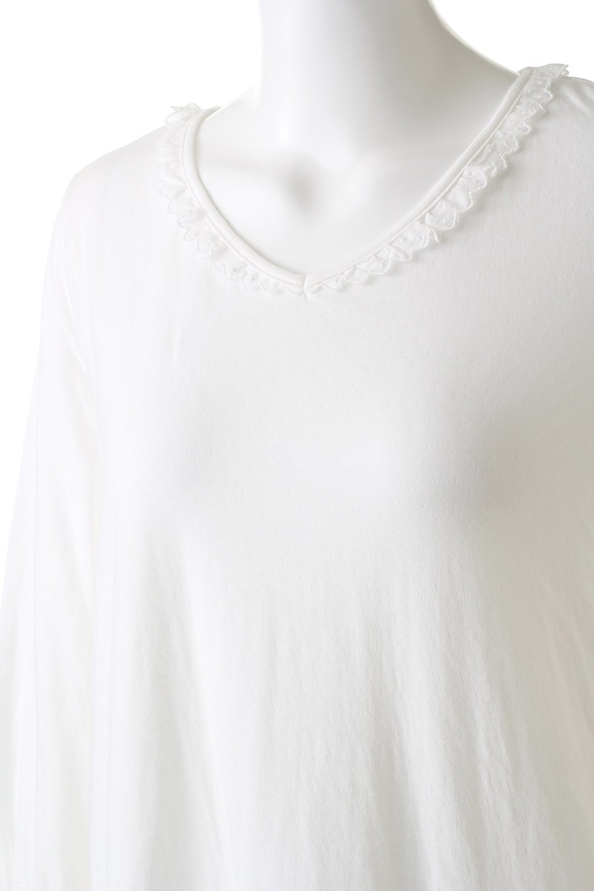 【ナナデコール/nanadecor】のリラックスコットンフリルドレス 人気、トレンドファッション・服の通販 founy(ファニー) 　ファッション　Fashion　レディースファッション　Fashion for Women　ワンピース　Dresses　フォーマル・パーティードレス・結婚式用ドレス　Elegant & Casual Dresses　チュニック　Tunic Tops & Dresses　カットソー　Cut and Sewn Top　チュニック　Tunic, Long Top　ドレス　Dress, One-Piece　フリル　Frill, Ruffle　リラックス　Relax, Relaxed Fit　人気　Popular, Best Seller　吸水　Absorbent, Quick-Dry　other-5|ID: prp329100001100629 ipo3291000000032903134