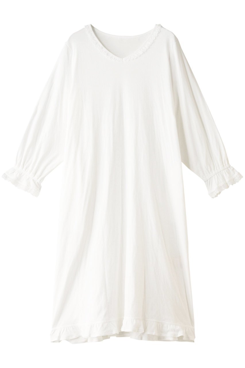 【ナナデコール/nanadecor】のリラックスコットンフリルドレス 人気、トレンドファッション・服の通販 founy(ファニー) 　ファッション　Fashion　レディースファッション　Fashion for Women　ワンピース　Dresses　フォーマル・パーティードレス・結婚式用ドレス　Elegant & Casual Dresses　チュニック　Tunic Tops & Dresses　カットソー　Cut and Sewn Top　チュニック　Tunic, Long Top　ドレス　Dress, One-Piece　フリル　Frill, Ruffle　リラックス　Relax, Relaxed Fit　人気　Popular, Best Seller　吸水　Absorbent, Quick-Dry　 other-1|ID: prp329100001100629 ipo3291000000036795620