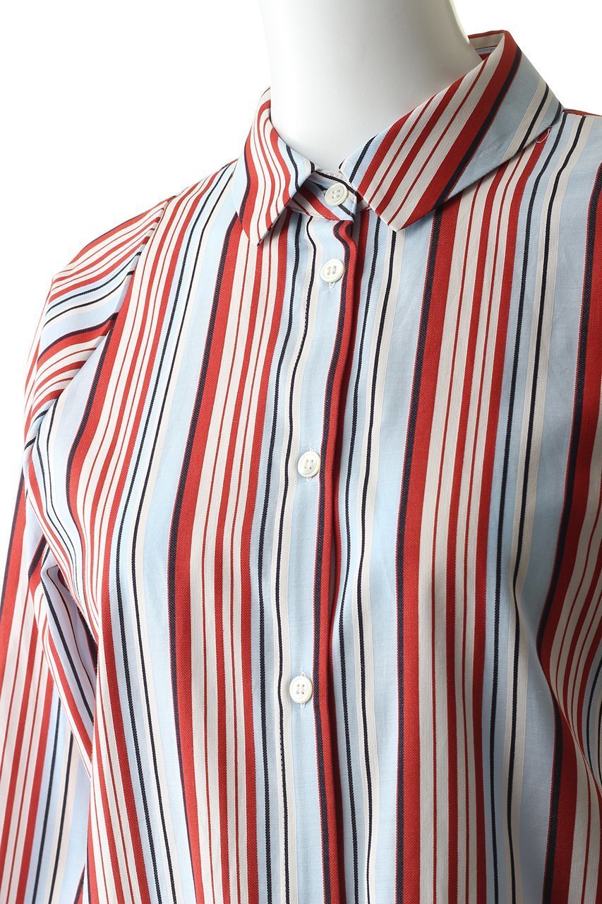 【プレインピープル/PLAIN PEOPLE】の【plainless】コットンドビーストライプシャツ 人気、トレンドファッション・服の通販 founy(ファニー) 　ファッション　Fashion　レディースファッション　Fashion for Women　トップス・カットソー　Cut & Sew Tops　シャツ・ブラウス・オフィスカジュアル　Elegant Blouses & Button-Ups　シンプル　Simple, Minimal　ストライプ　Stripe, Striped Pattern　スリーブ　Sleeve, Long Sleeve / Short Sleeve　ロング　Long, Long-Length　エレガント 上品　Elegant　other-5|ID: prp329100001124606 ipo3291000000036403064