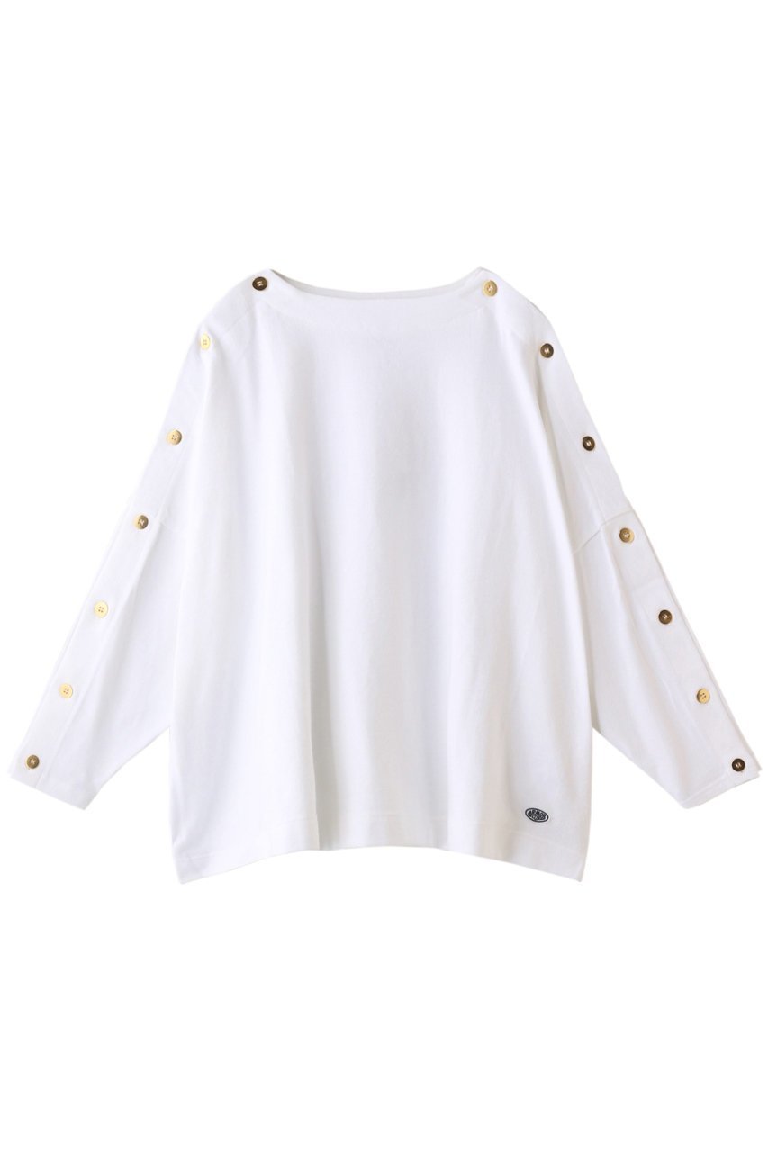 【エリオポール/heliopole】の【ARMOR LUX】ショルダーボタンカットソー 人気、トレンドファッション・服の通販 founy(ファニー) ファッション Fashion レディースファッション Fashion for Women トップス・カットソー Cut & Sew Tops シャツ・ブラウス・オフィスカジュアル Elegant Blouses & Button-Ups ロングTシャツ・Tシャツ Longline T-Shirts & Tees カットソー・ベーシックTシャツ Cut-and-Sewn Tops / Stretch Tees & Basics スリーブ Sleeve, Long Sleeve / Short Sleeve ロング Long, Long-Length other-1|ID: prp329100001177355 ipo3291000000035809547