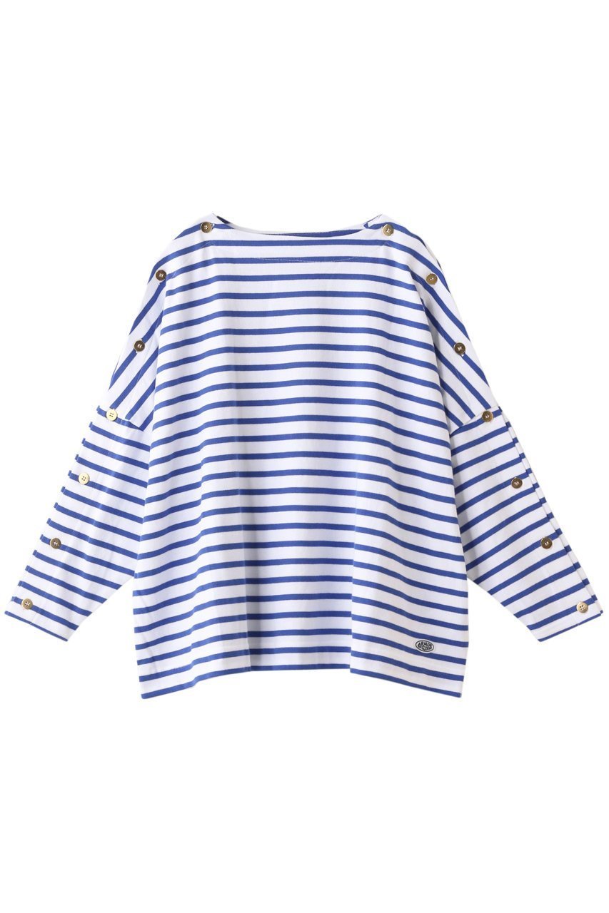 【エリオポール/heliopole】の【ARMOR LUX】ショルダーボタンカットソー インテリア・キッズ・メンズ・レディースファッション・服の通販 founy(ファニー) ファッション Fashion レディースファッション Fashion for Women トップス・カットソー Cut & Sew Tops シャツ・ブラウス・オフィスカジュアル Elegant Blouses & Button-Ups ロングTシャツ・Tシャツ Longline T-Shirts & Tees カットソー・ベーシックTシャツ Cut-and-Sewn Tops / Stretch Tees & Basics スリーブ Sleeve, Long Sleeve / Short Sleeve ロング Long, Long-Length ブルー|ID: prp329100001177355 ipo3291000000036661387